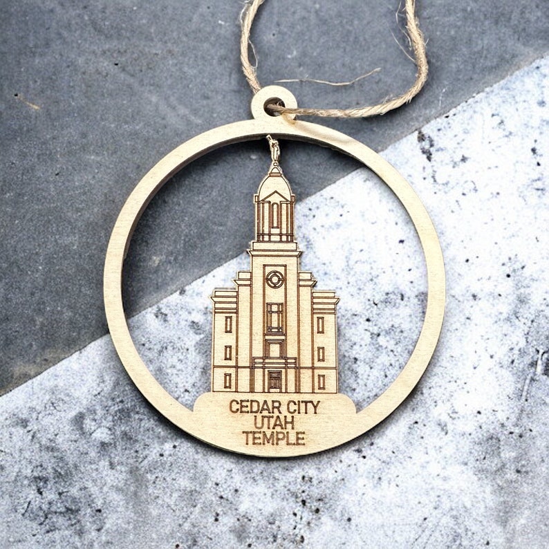 Cedar City Utah Temple Ornament LDS Gift Mormon Gift Missionary Gift