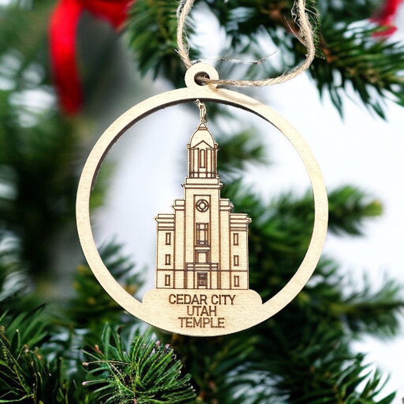 Cedar City Utah Temple Ornament LDS Gift Mormon Gift Missionary Gift