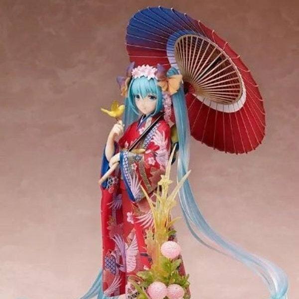 Hatsune Miku : Japan Kimono Anime Figure / MIKU Figures Collection Models Doll Toys Vocaloid Statue Birthday Children Kid Christmas For Gift