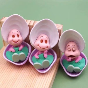 3pcs/Set Alice in Wonderland : Curious Young Oysters Baby Action Figurines / Anime Action Figures Doll Toys Kawaii Cute Statue For Gift