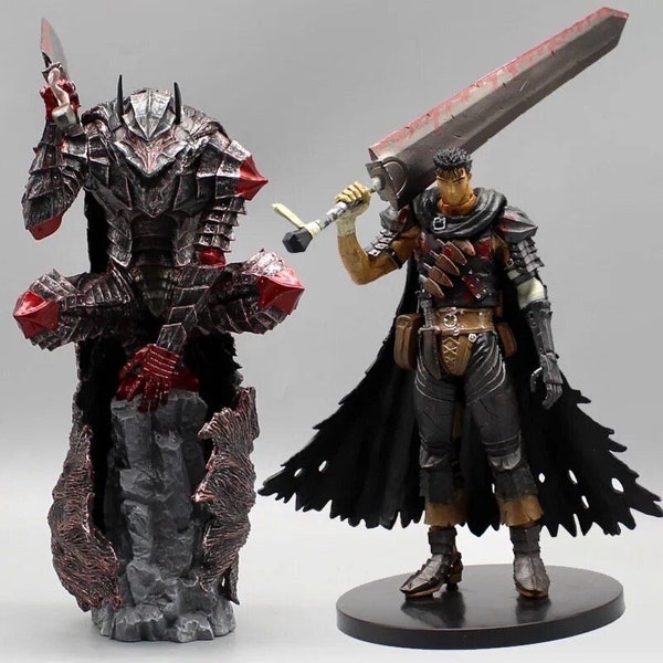 Berserk : Guts The Black Swordman Armor, figurines animées | Collection de figurines d'action de statue d'anime modèle de poupée jouets cadeau pour noël