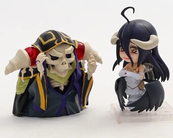 Overlord : Albedo & Ainz Oal Gown Anime Action Figure | Anime Statue Action Figurines Collection Model Doll Toys Movable Figures For Gift