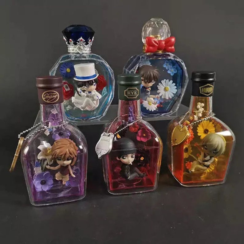 Detective Conan: Conan Edogawa Ai Shuichi Akai Furuya Rei Flower Episodio 5 unids/set Figuras de acción de anime / Modelos de colección Juguetes de muñecas imagen 4