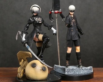 NieR : Automata YoRHa No.2 Type B 2B &  No.9 Type S 9S Anime Game Action Figure / Game Statue Doll Toys Collection Models Action Figurines