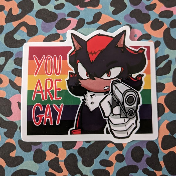 Sticker Shadow vous appelle gay 3"