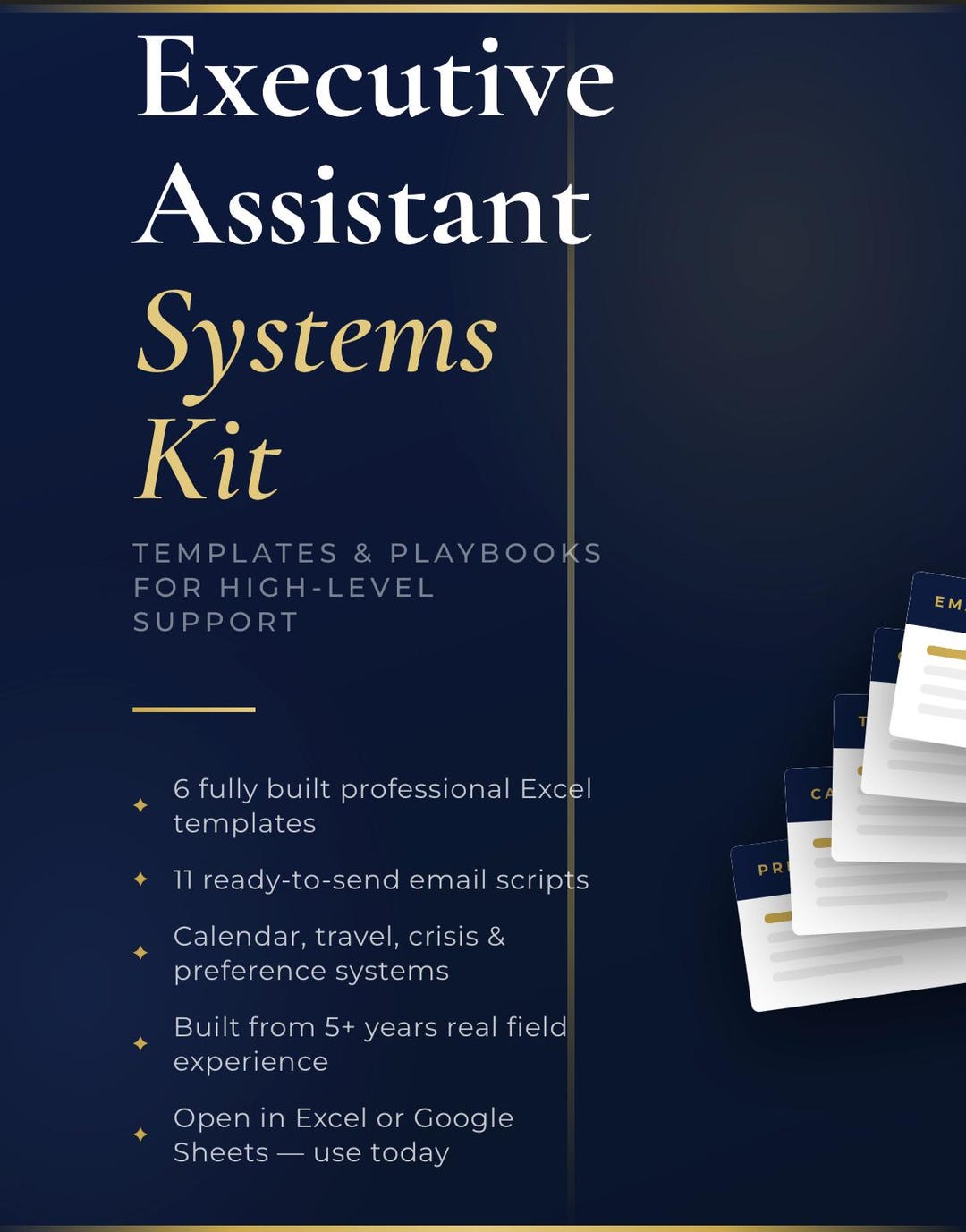 Executive Assistant Systems Kit | Templates, Scripts, Calendar, Travel ...