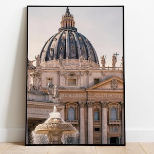 St. Peter’s Basilica Printable Wall Art | Vatican Landmark in Rome, Italy | Digital Download | Historic Architecture | Home and Office Decor