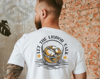 Let The Liquor Talk, Country shirt met korte mouwen, Gisteravond, Countrymuziek shirt, feestshirt, cowboyshirt, Drinkshirt. Morgan Wallen