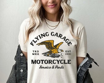 Vintage Garage Shirt, Bike Club, Motorrad Shirt, Harley Shirt, Zündkerze, Biker Shirt