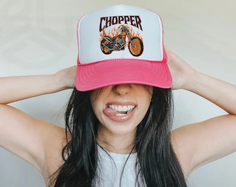 Sombrero Chopper Biker, sombrero de motocicleta, sombrero de camionero para él o ella, sombrero forajido, motociclista, FTW, Choppers