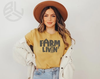 Farm Living , Country Unisex Jersey Short Sleeve Shirt, Funny Shirt, Cowgirl Shirt, Cowboy Shirt, Farmers Shirt