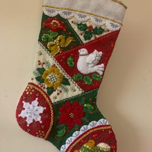 Bucilla patchwork Christmas Stocking