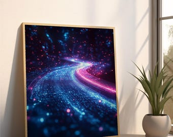Bits in Motion | Cyberpunk | Living Room | Digital Download