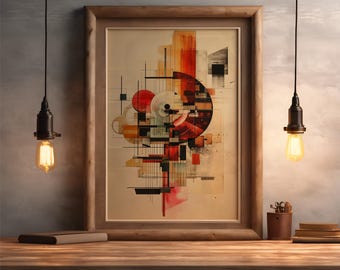 Abstract Geometric Art Print: Modern Home Decor (Digital Download)