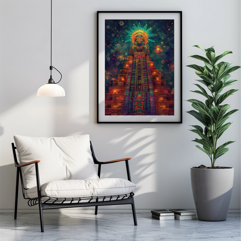 Huitzilopochtli Aztec God Art: Psychedelic Solstice Decor (digital ...