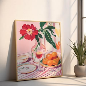 Brunch Still Life Painting: Vibrant Kitchen Art (Digital Download)