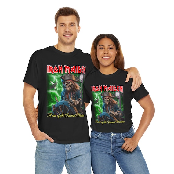 Iron Maiden T Shirt Rime of Ancient Mariner, Mens Womens, Classic