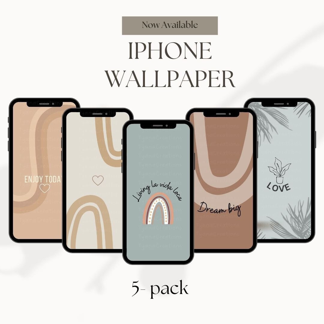 5-pack iPhone Wallpaper Nude Color Self-love Wallpaper - Etsy