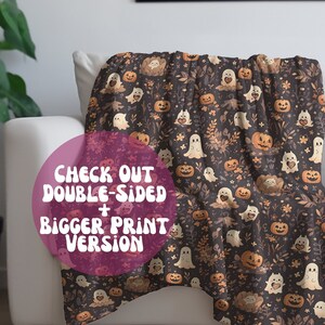 Halloween Blanket, Ghost Throw Blanket, Jack-o-lantern Throw, Autumn Decor