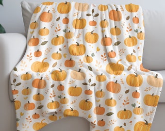 Pumpkin Blanket, Halloween Pumpkin Throw, Autumn Decor, Fall Throw Blanket