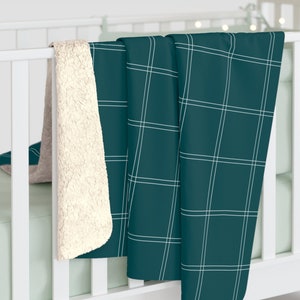 Teal Plaid Blanket Etsy