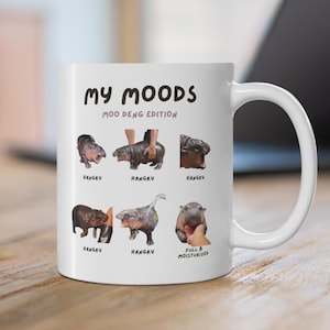 Moo Deng Mood Sassy Hippo Mug | Cute | Funny | Gift