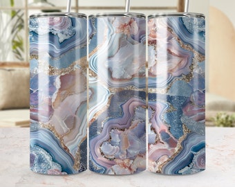Agate Geode Design 20 oz Skinny Tumbler Wrap, modèle de sublimation sans couture, téléchargement numérique, accessoire de verre inspiré de pierres précieuses