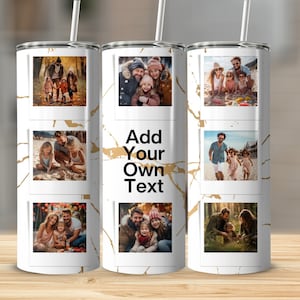 Envoltório de copo para foto de família Design de sublimação de copo magro de 20 onças, Envoltório de copo de moldura cônica reta, download digital instantâneo, png