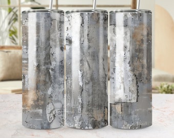 Gobelet mince 20 oz rustique industriel grunge, sublimation transparente, téléchargement numérique PNG, modèle Look métal vieilli