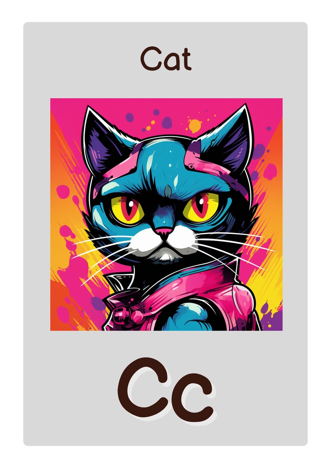 Alphabet Flash Cards Print on Demand Educational Preschool Learning