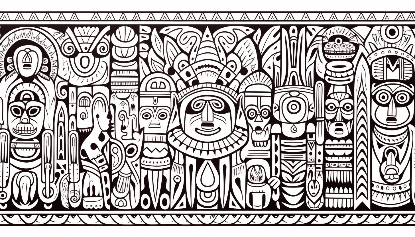 60 Coloring Pages Totem Pole Designs Instant Download - Etsy