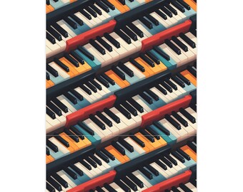 Piano keys wrapping Paper
