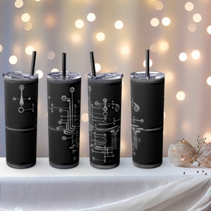 Clarinet Tumbler with Straw, 20oz, gift for musician