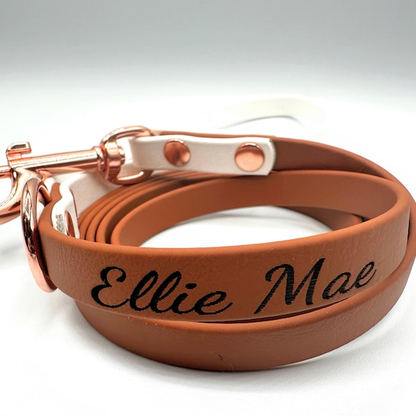 Custom Order | Two Tone  1/2" BioThane® Leashes - Personalized Laser Engraving