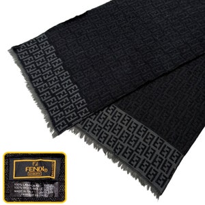 Designer Inspired Black & Brown FF Scarf