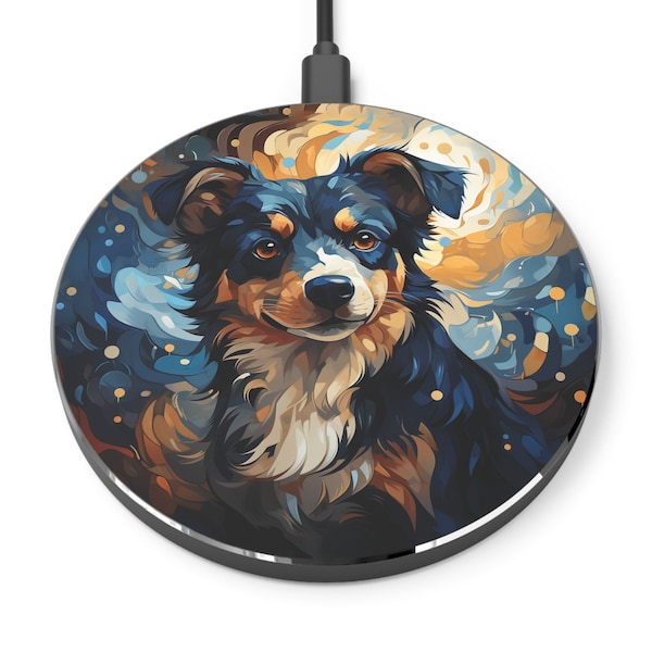 Artisan Dog Wireless Phone Charger, Qi Wireless charging compatible, iPhone Wireless Charger, Android Wireless Charger
