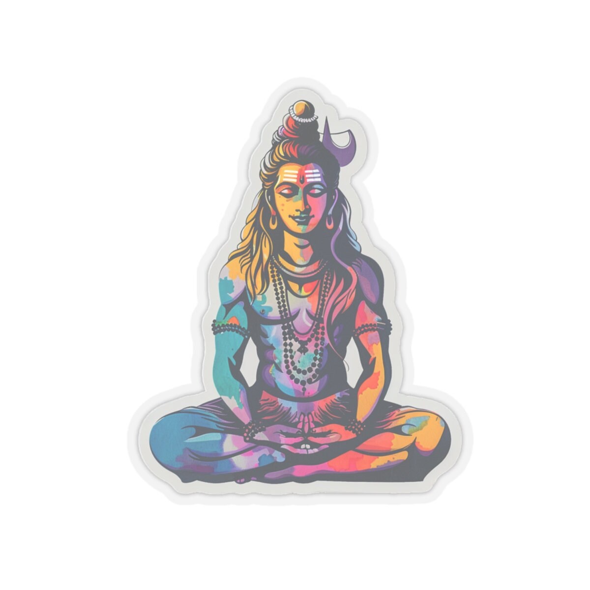Colorful Lord Shiva Abstract Laptop Decal Sticker - Spiritual Art - Etsy