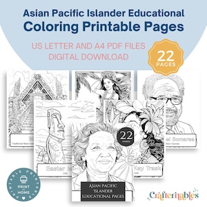 API Heritage Month målarbilder – 22 pedagogiska utskrivbara bilder (PDF)