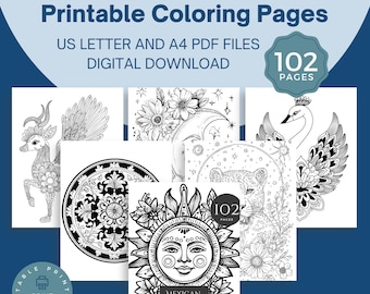 Mexican Folk Art Coloring Pages | Architecture, Cultural Design (A4 PDF Download)