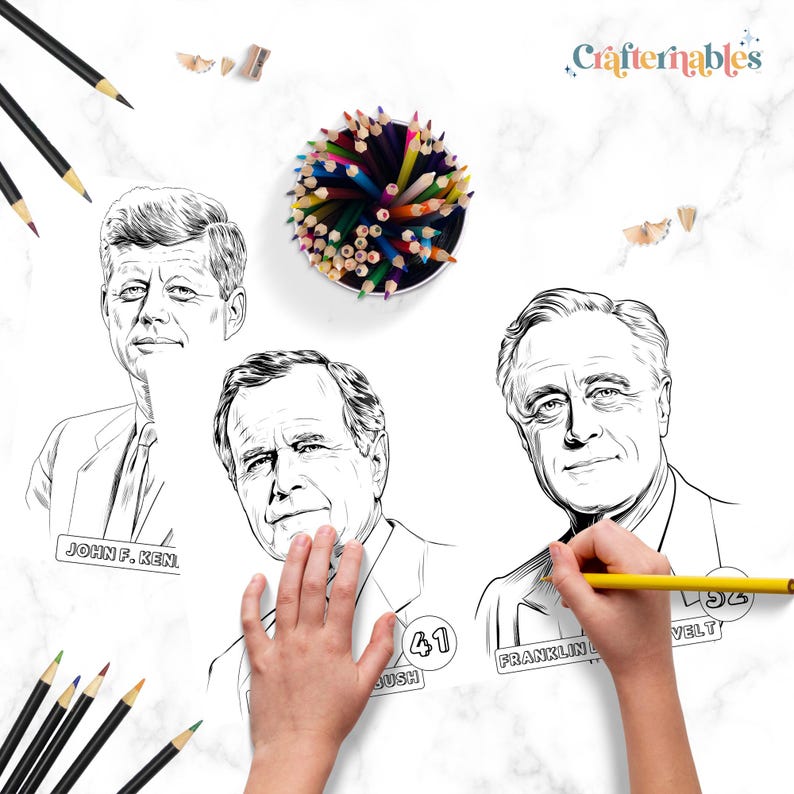 U.S. Presidents Coloring Pages | Printable American History Art for ...