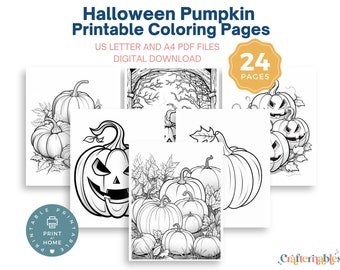 Halloween Pumpkin Coloring Pages: 24-Page Jack-o-Lantern Printable (PDF)