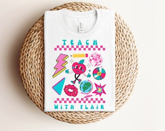 Teach with Flair Retro teacher tee download