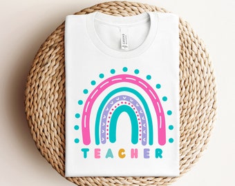 Rainbow Teacher Tee Download