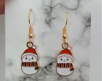 Orecchini A Pupazzo Di Neve In Argento 925, Simpatici E Colorati Con Sciarpa E Bottoni – Idea Regalo Perfetta Per Bambine E Ragazze