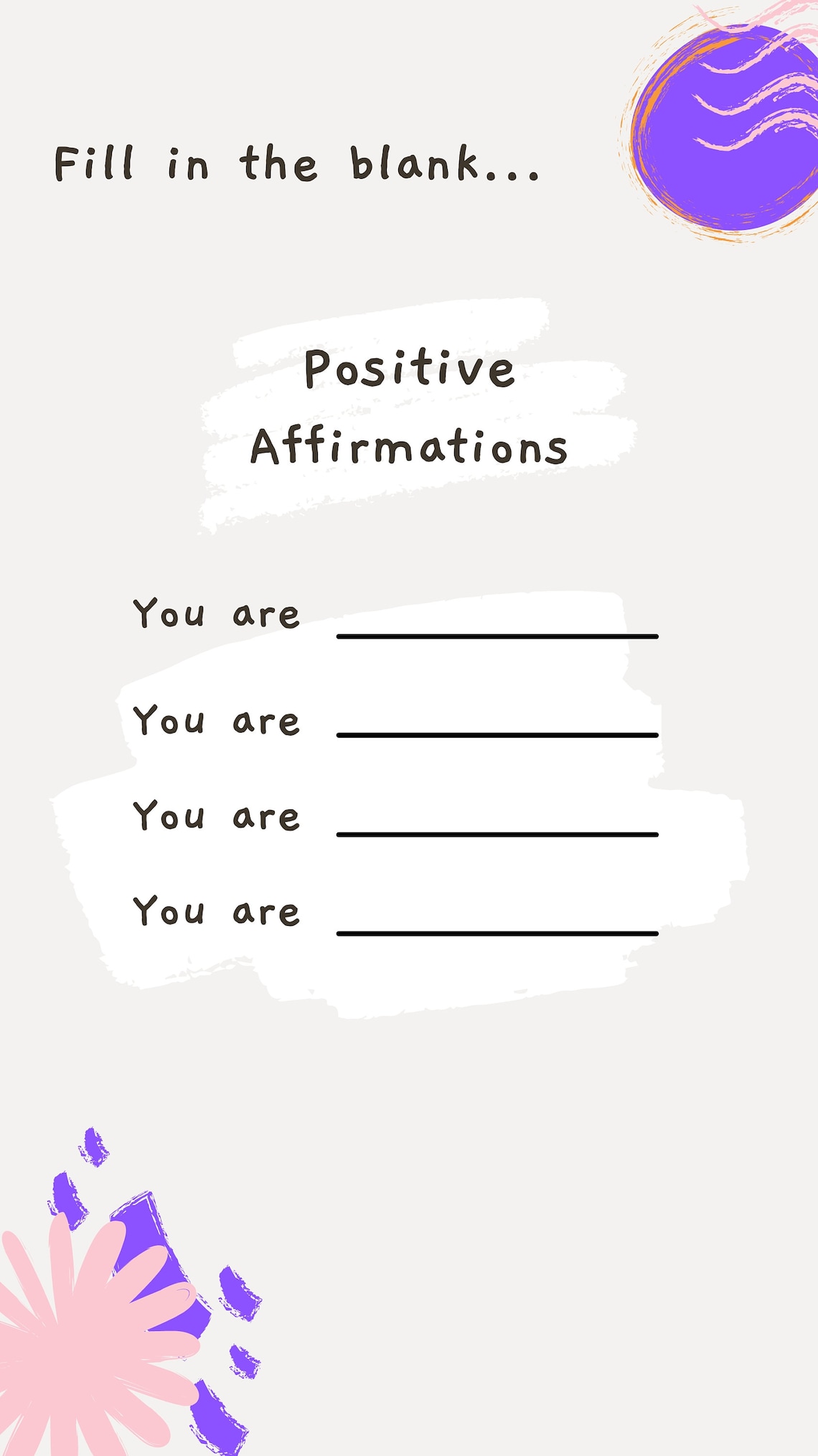 Positive Affirmation Activity Pages for Kids Etsy