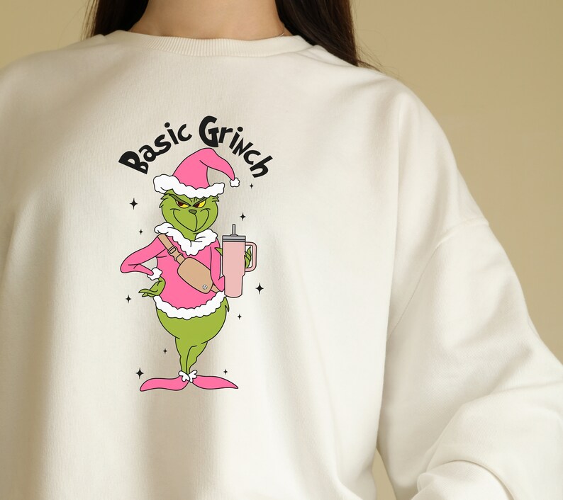 Basic Grinch PNG Grinch Holding Stanley Cup and Lulu Bag PNG File Material Girl Etsy