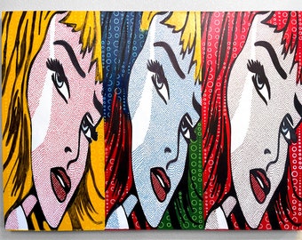 Crying Girl 3 - Homage To Lichtenstein