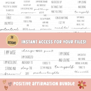 Motivational Svg Bundle, Positive Quote svg, Affirmation svg, Cute Inspirational svg, Saying Svg, Png Files, Funny Quotes cut files