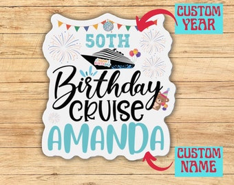 Personalized Birthday Cruise Door Magnet: Family Trip Decor