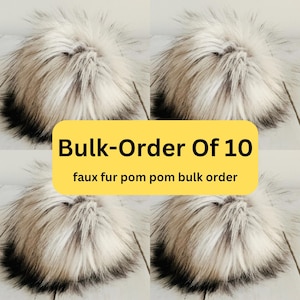 Bulk Gray Faux Fur Pom Poms: 6-inch DIY Hat Supplies